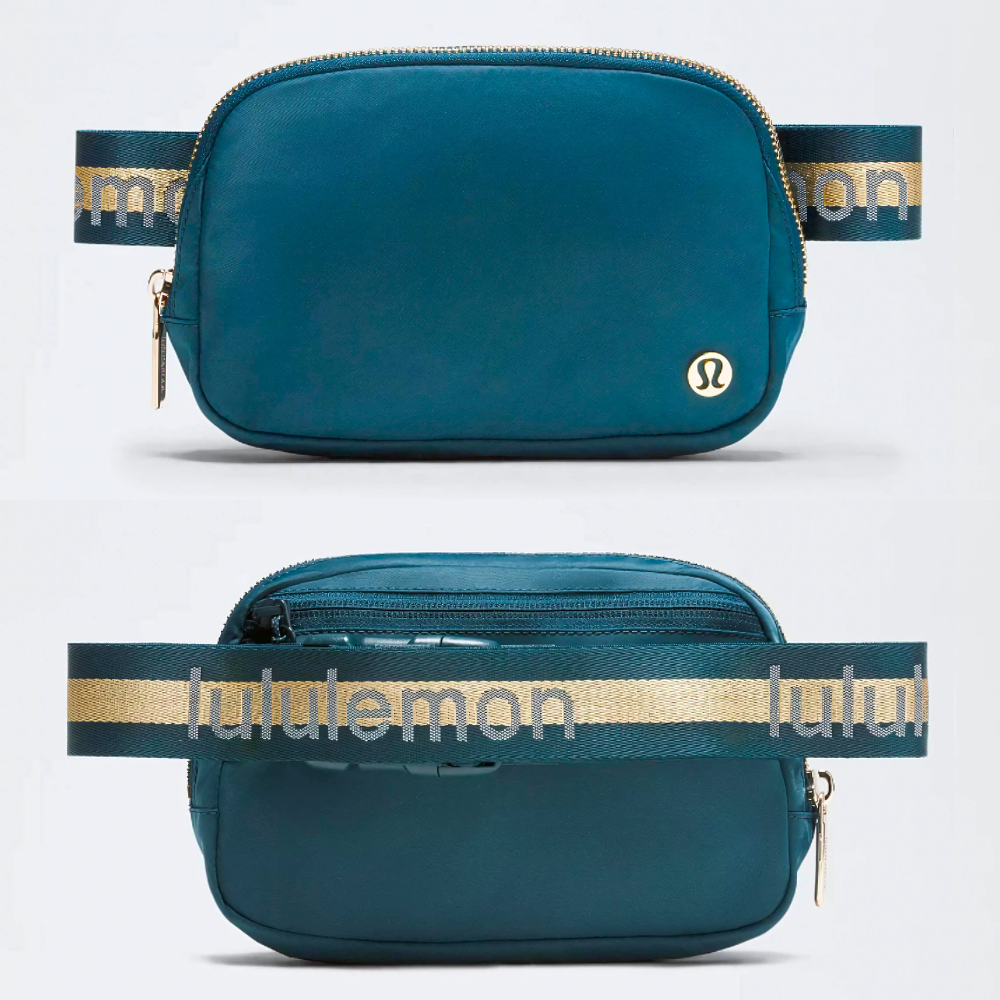 Lululemon Everywhere Wordmark Crossbody Belt Bag 1L - Warp Teal/Gold