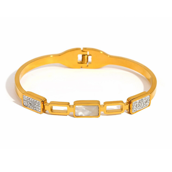 Belina Bangle Bracelet - Stainless Steel