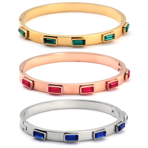 Alistair Bangle Bracelet - Stainless Steel