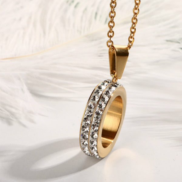 Cassia Roman Numerals Necklace + Earrings Set - Stainless Steel