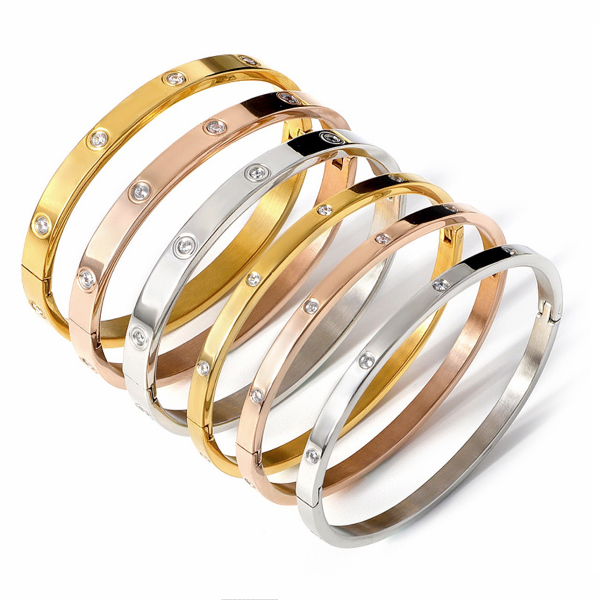 Eternity Bangle Bracelet - Stainless Steel