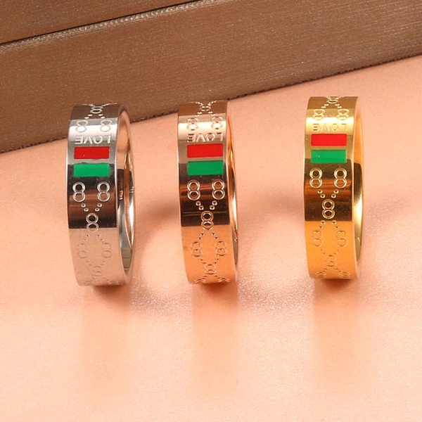 Gucci ring gold red and green online