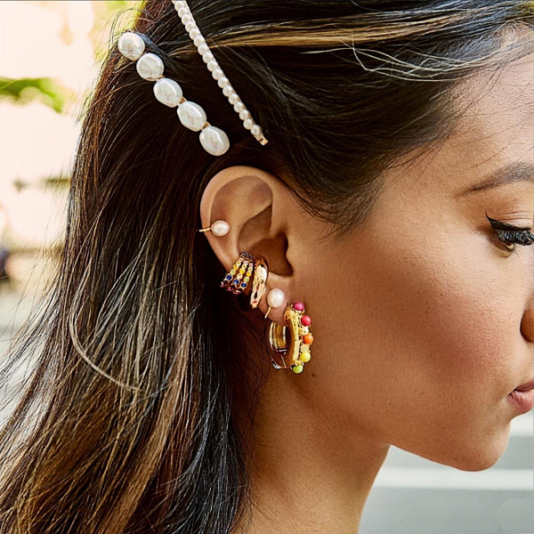 Small Pearl Ear Cuff Set