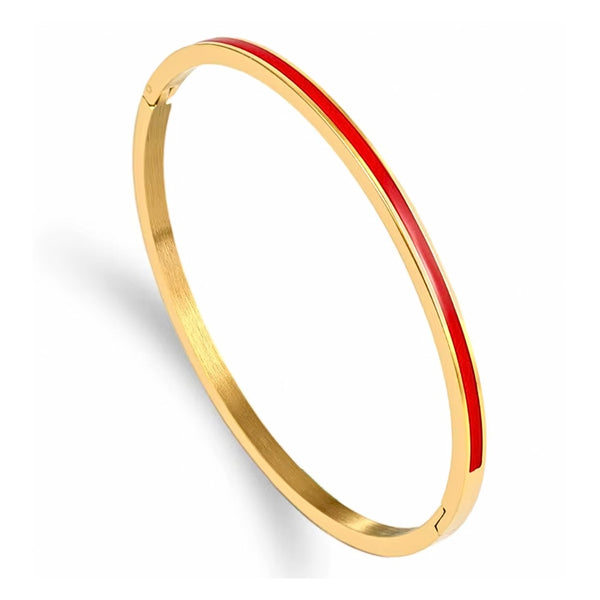 Colorful Enamel Bracelet Collection - Stainless Steel