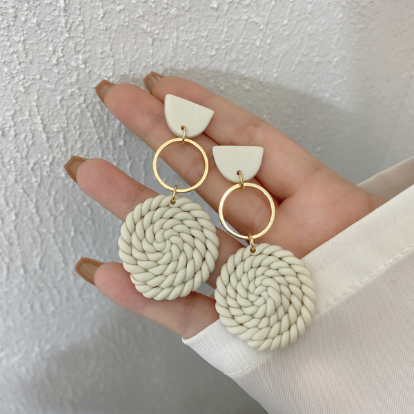 Polymer Clay Neutral Earrings