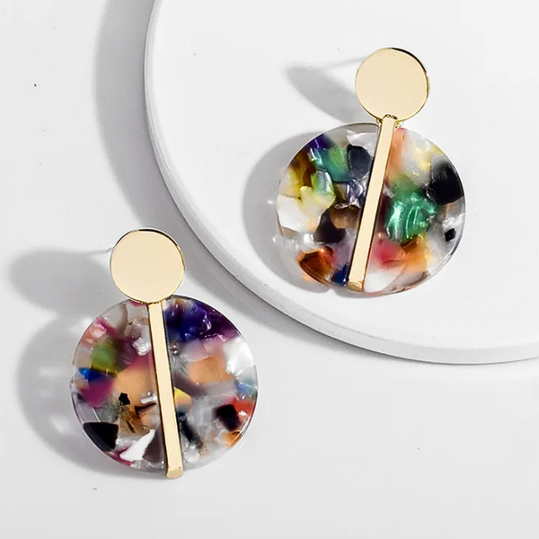 Resin Multicolor Earrings