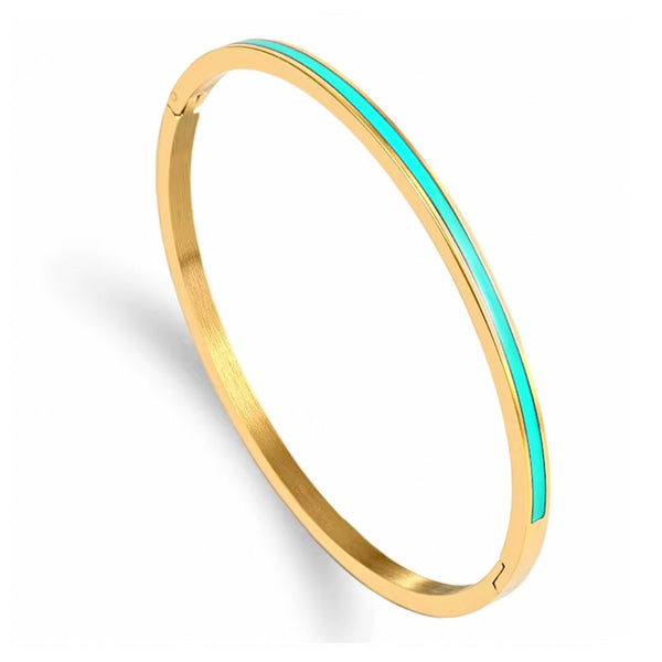 Colorful Enamel Bracelet Collection - Stainless Steel