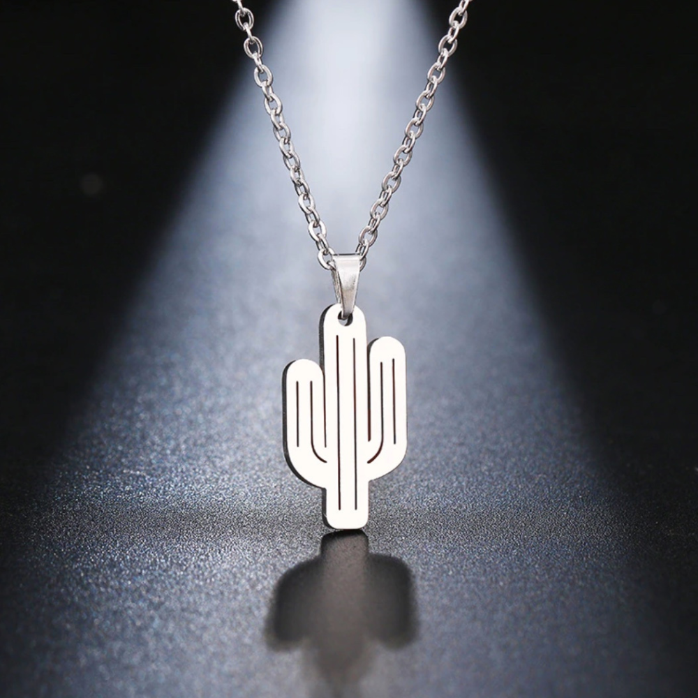 Cactus Dainty Necklace - Stainless Steel