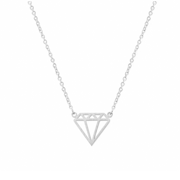 Diamond Dainty Necklace - Stainless Steel