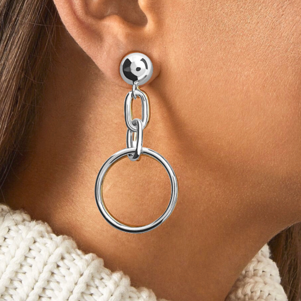 Evie Dangle Hoop Earrings