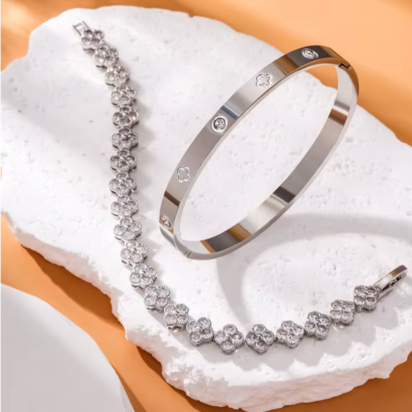 Clover Glam Set of 2 Bracelets