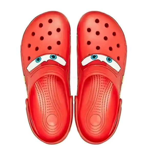 Crocs + Disney Cars Lightning McQueen Red Slide-on Shoes Slides