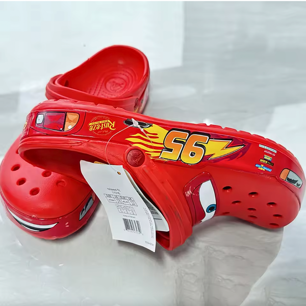 Crocs + Disney Cars Lightning McQueen Red Slide-on Shoes Slides