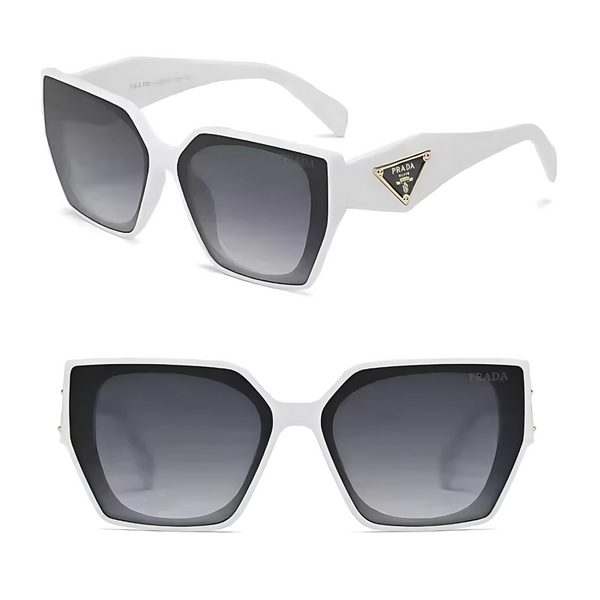 Geometric Sunglasses - White, Tortoise, Black Marble