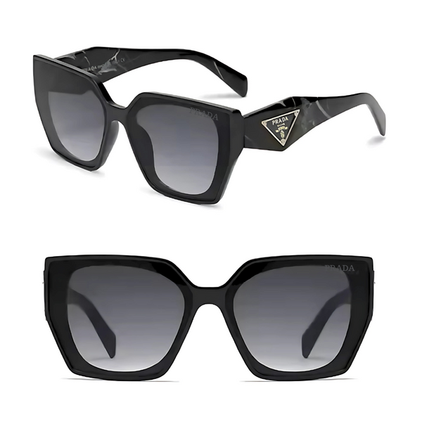 Geometric Sunglasses - White, Tortoise, Black Marble
