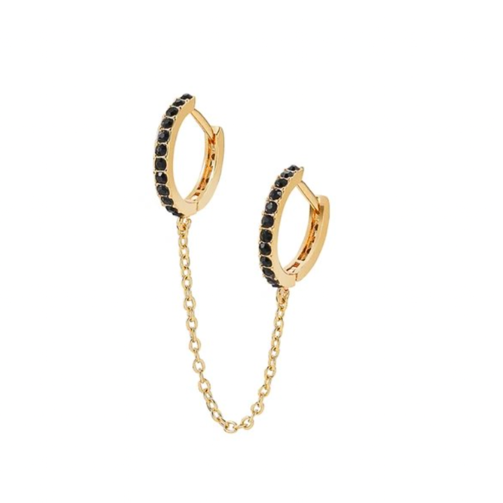 Double Hole Glam Earring – Pearls And Rocks