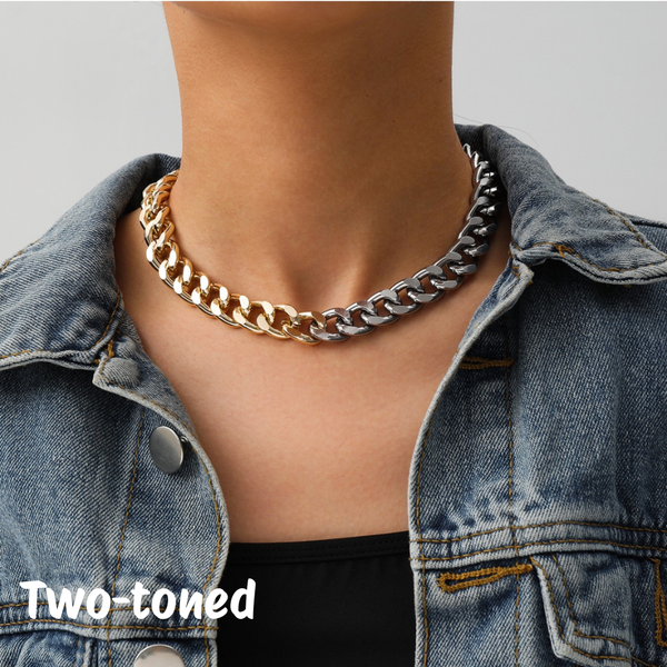 Link Toggle Necklace w/ Pearl Pendant