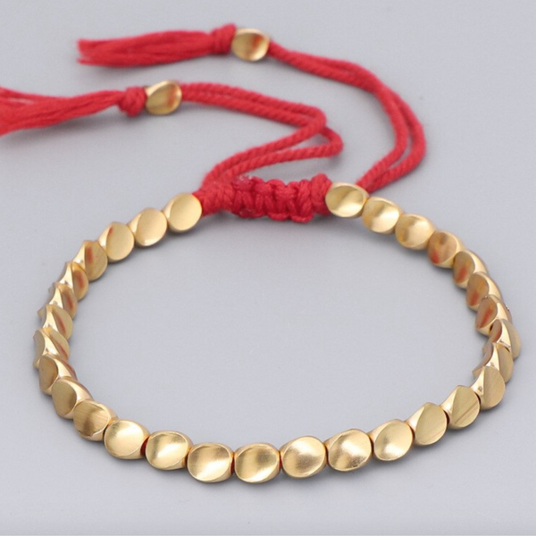 Golden Nuggets String Bracelet