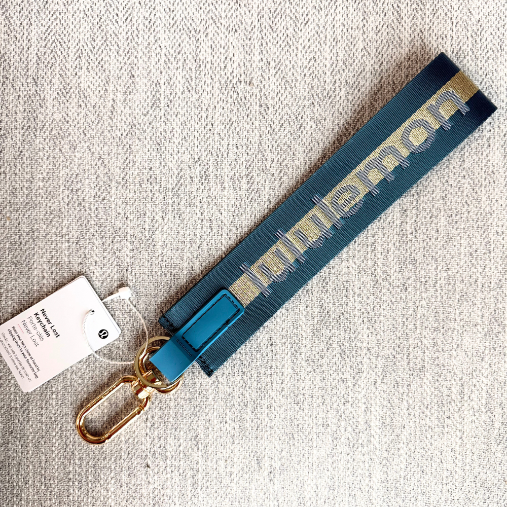lululemon backpack keychain dupe lululemon Never Lost Keychain Strap Wordmark Black