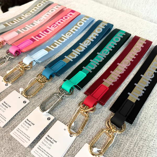 Lululemon Never Lost Keychain Strap Wordmark