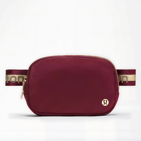 Lululemon Everywhere Wordmark Crossbody Belt Bag 1L - Burgundy/Gold