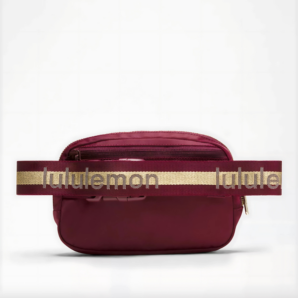 Lululemon Everywhere Wordmark Crossbody Belt Bag 1L - Burgundy/Gold