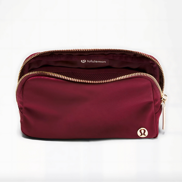 Lululemon Everywhere Wordmark Crossbody Belt Bag 1L - Burgundy/Gold