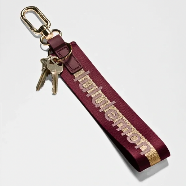 Lululemon Never Lost Keychain Strap Wordmark
