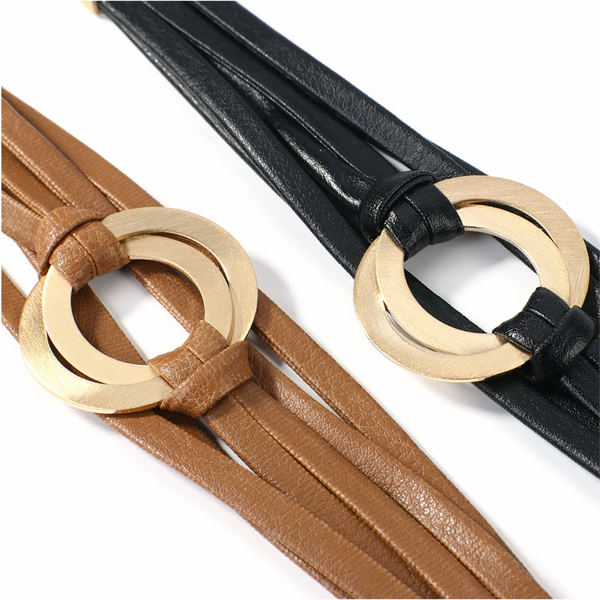 Magnetic Bracelet with Matte Gold Circle