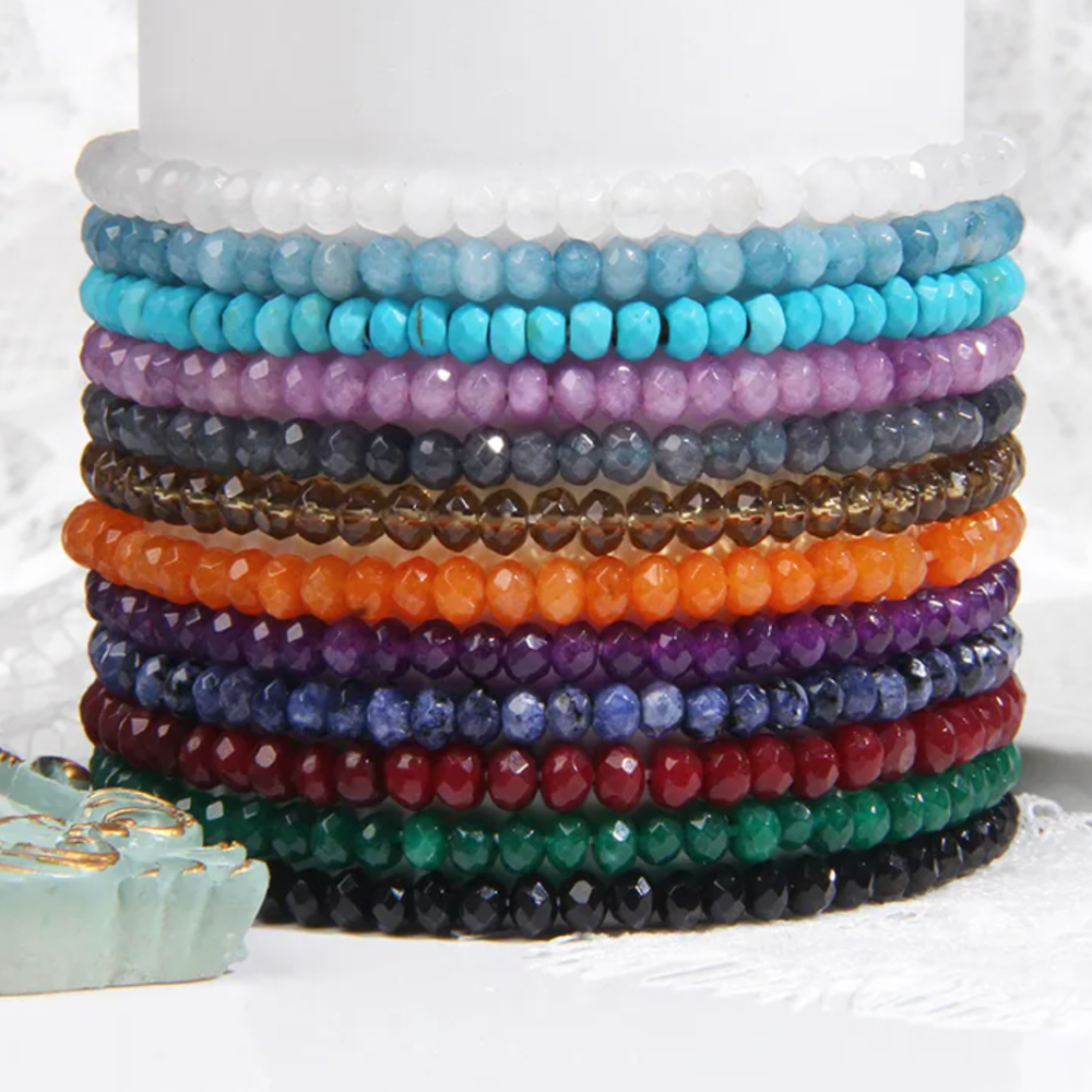 Natural Stone 4mm Stretch Bracelet Collection