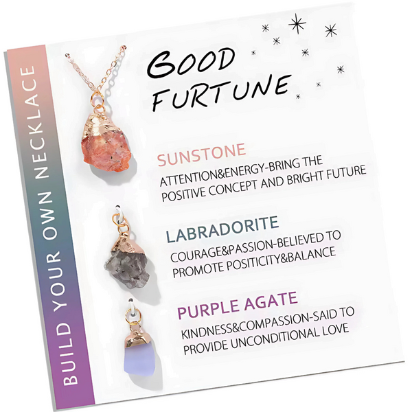 Natural Stone Interchangeable Charm Necklace Collection
