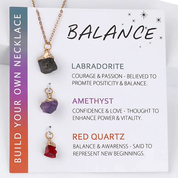 Natural Stone Interchangeable Charm Necklace Collection