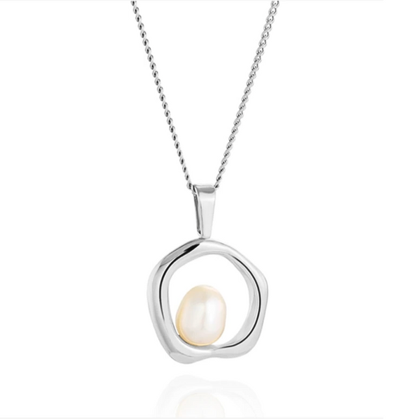 Eve Pearl Dainty Necklace - Stainless Steel