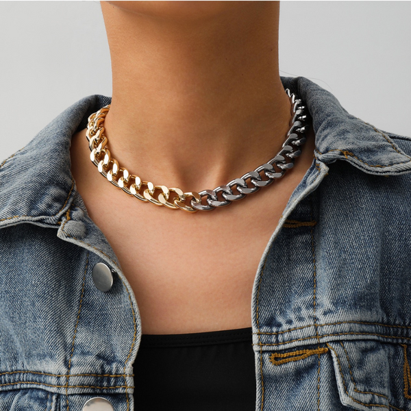 Two-toned Chunky Link Necklace