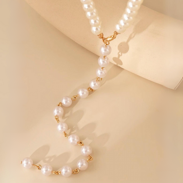 Adjustable Pearl Lariat Necklace