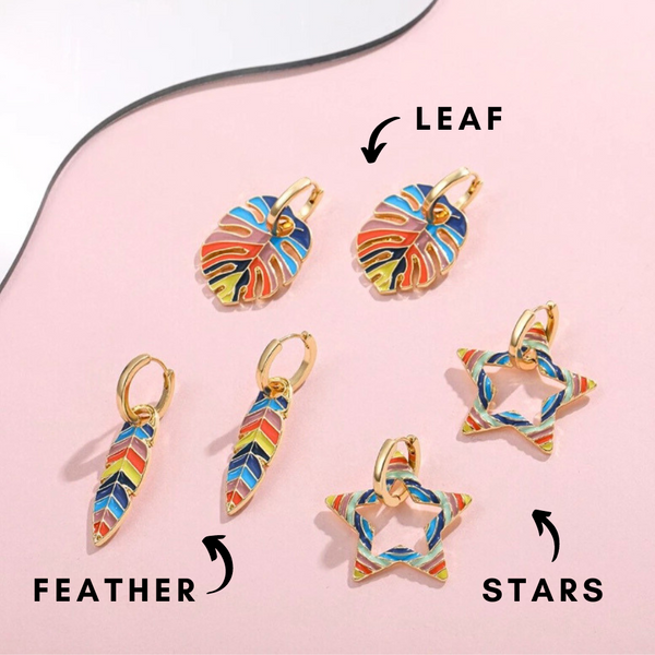 Rainbow Colorful Summer Earrings