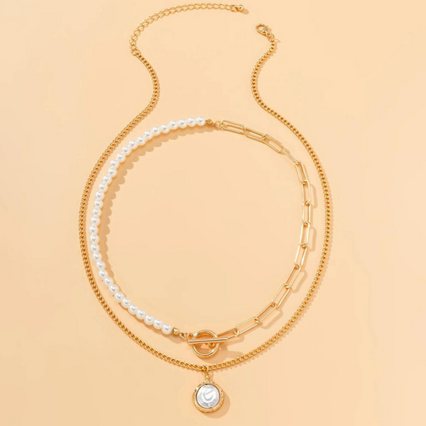 Sima Pearls Statement Necklace Set