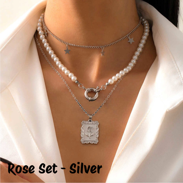 Link Toggle Necklace w/ Pearl Pendant