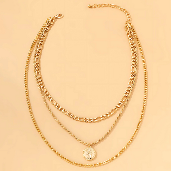 Sia Coin Layered Necklace