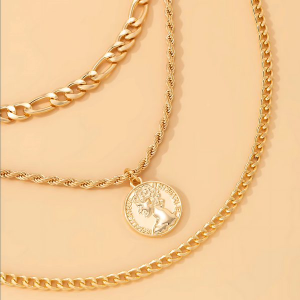 Sia Coin Layered Necklace