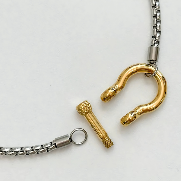 Carabiner Buckle Necklace - Stainless Steel