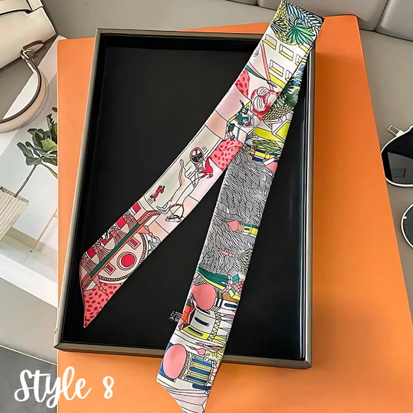 Skinny Scarf - Bag Charm, Bow, Neck Tie - Scarves Collection