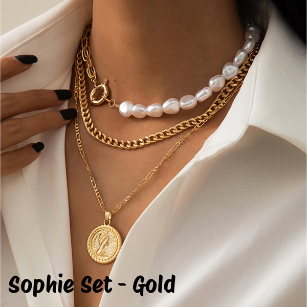 Link Toggle Necklace w/ Pearl Pendant