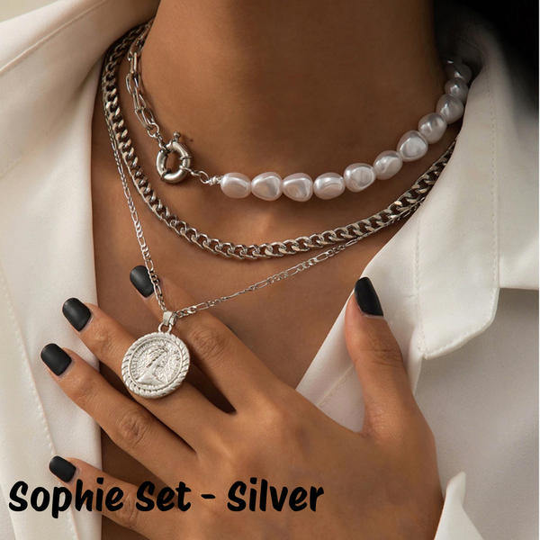 Link Toggle Necklace w/ Pearl Pendant