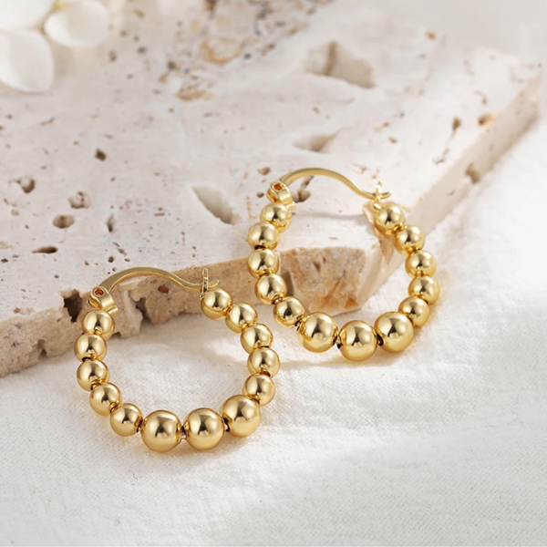 Beatrix Beaded Hoop Earrings