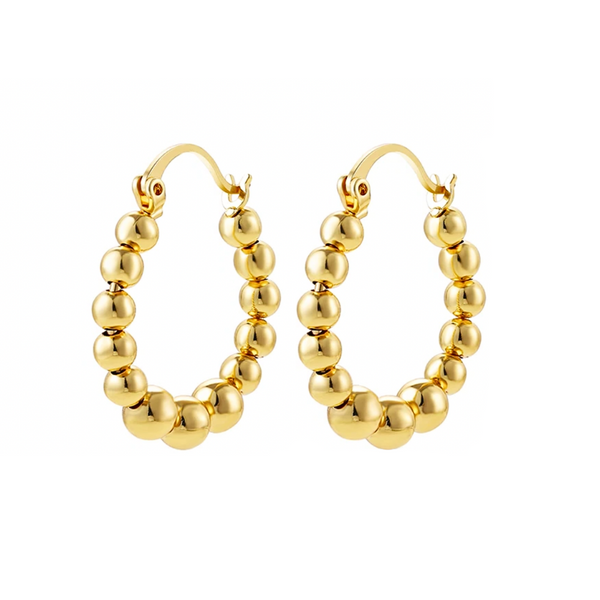 Beatrix Beaded Hoop Earrings