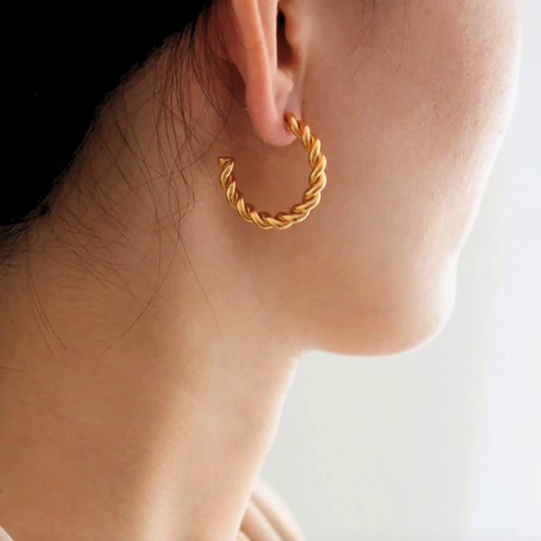 Twisted Hoop Earrings