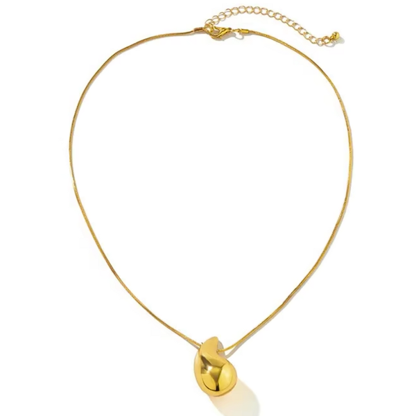 Teardrop Necklace and Earrings - Stainless Steel