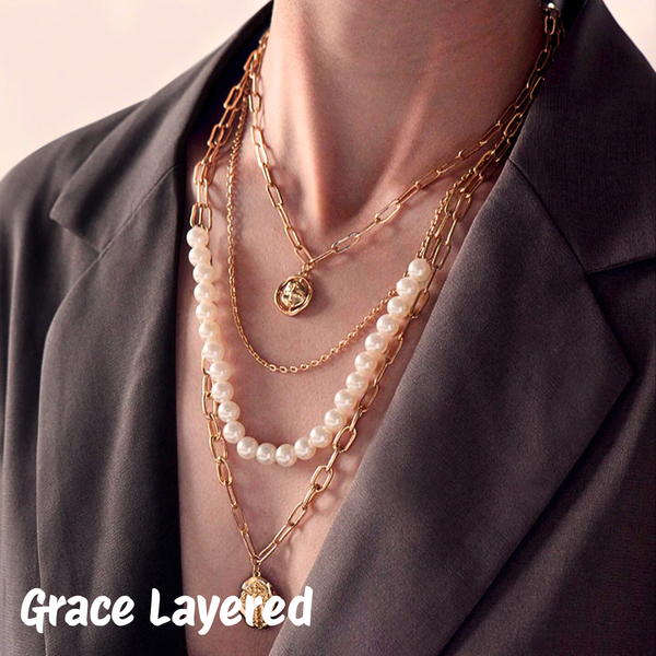 Link Toggle Necklace w/ Pearl Pendant