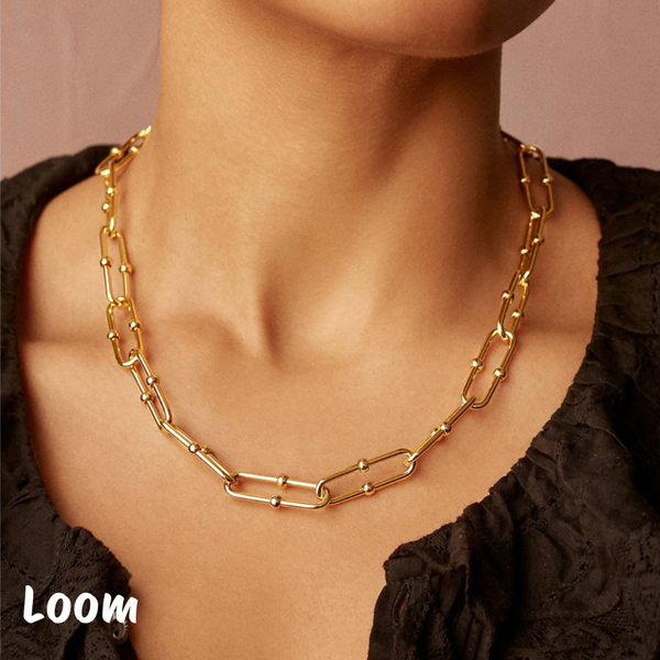 Link Toggle Necklace w/ Pearl Pendant